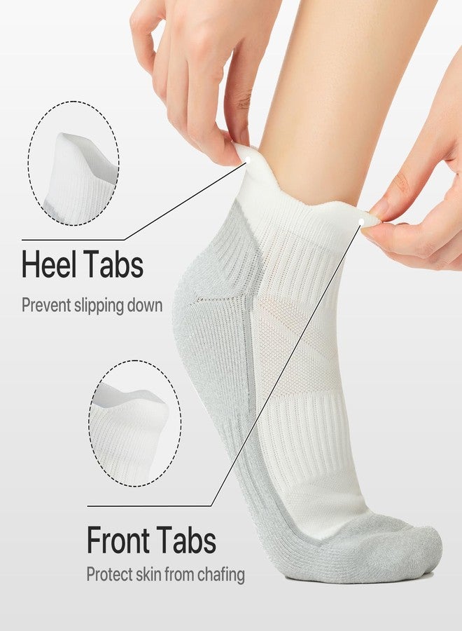 fenglaoda Compression Ankle Socks for Women & Men 6 Pairs- Low Cut Running Socks with Arch Support, Cushioned Sole & Heel Tab - Image 5